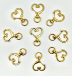 Heart Metal Keyrings - 20 pcs