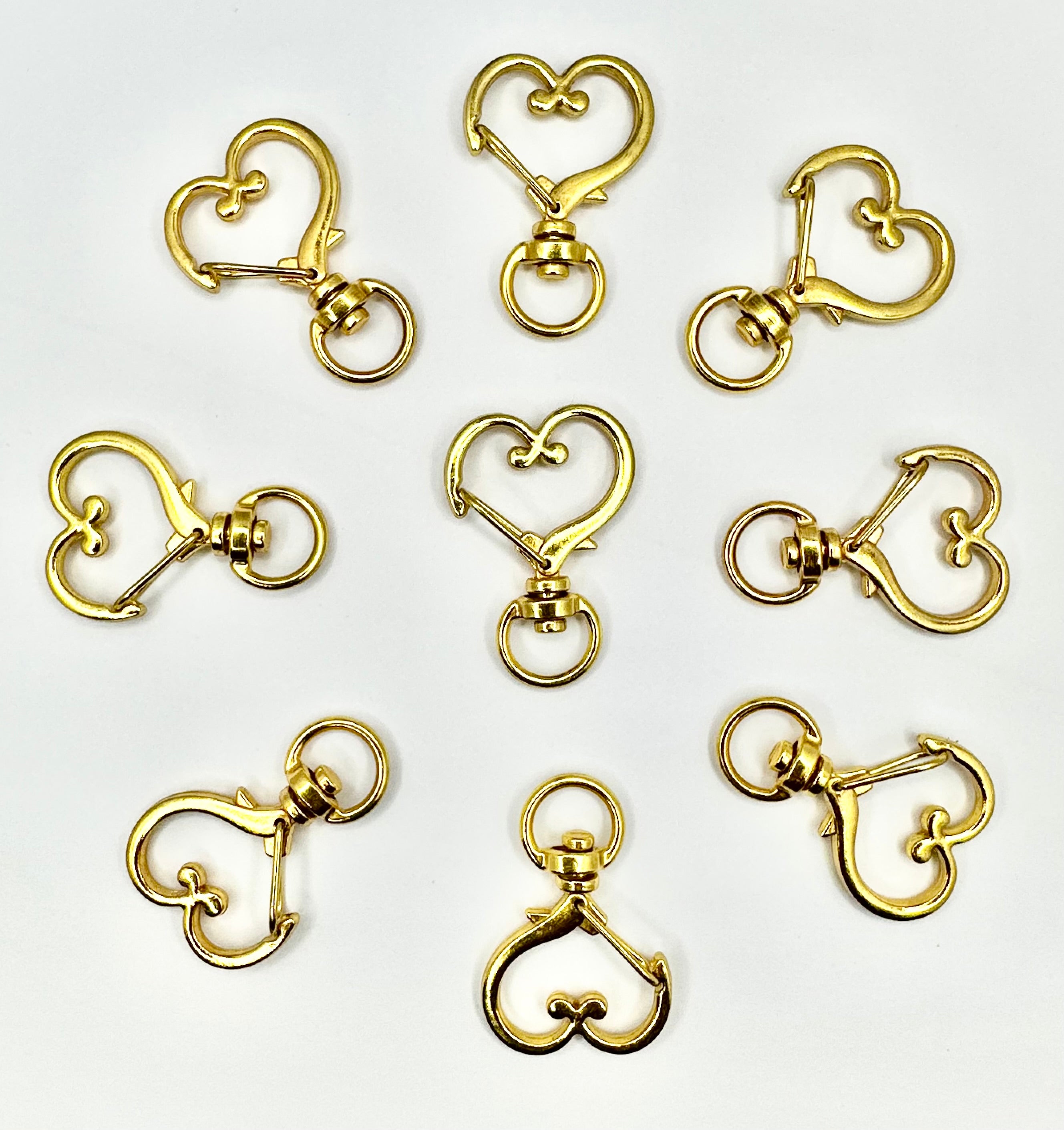 Heart Metal Keyrings - 20 pcs