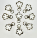 Four Leaf Clover Metal Keyrings - 20 pcs