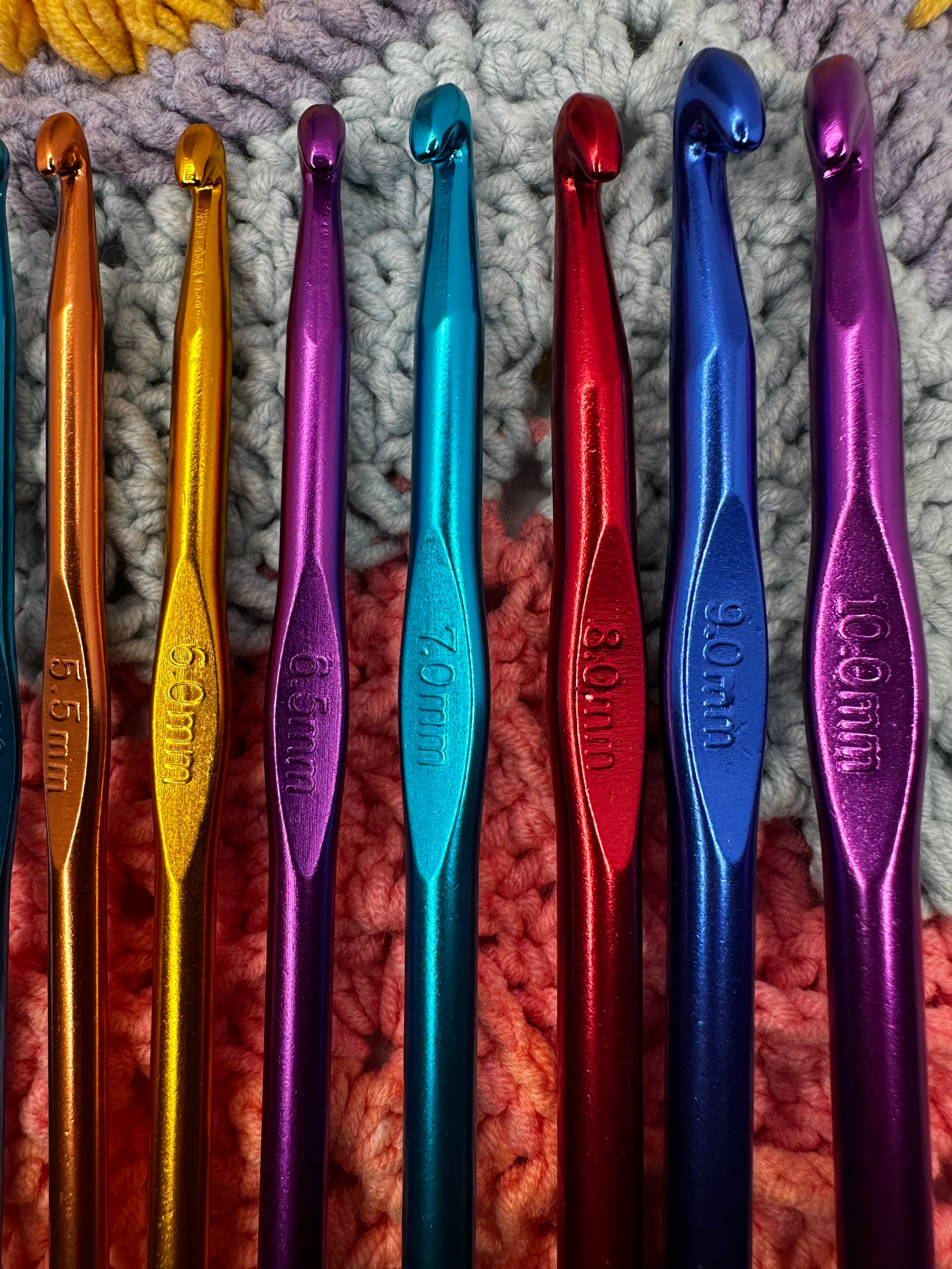 Aluminum 2mm-10mm Crochet Hook Set