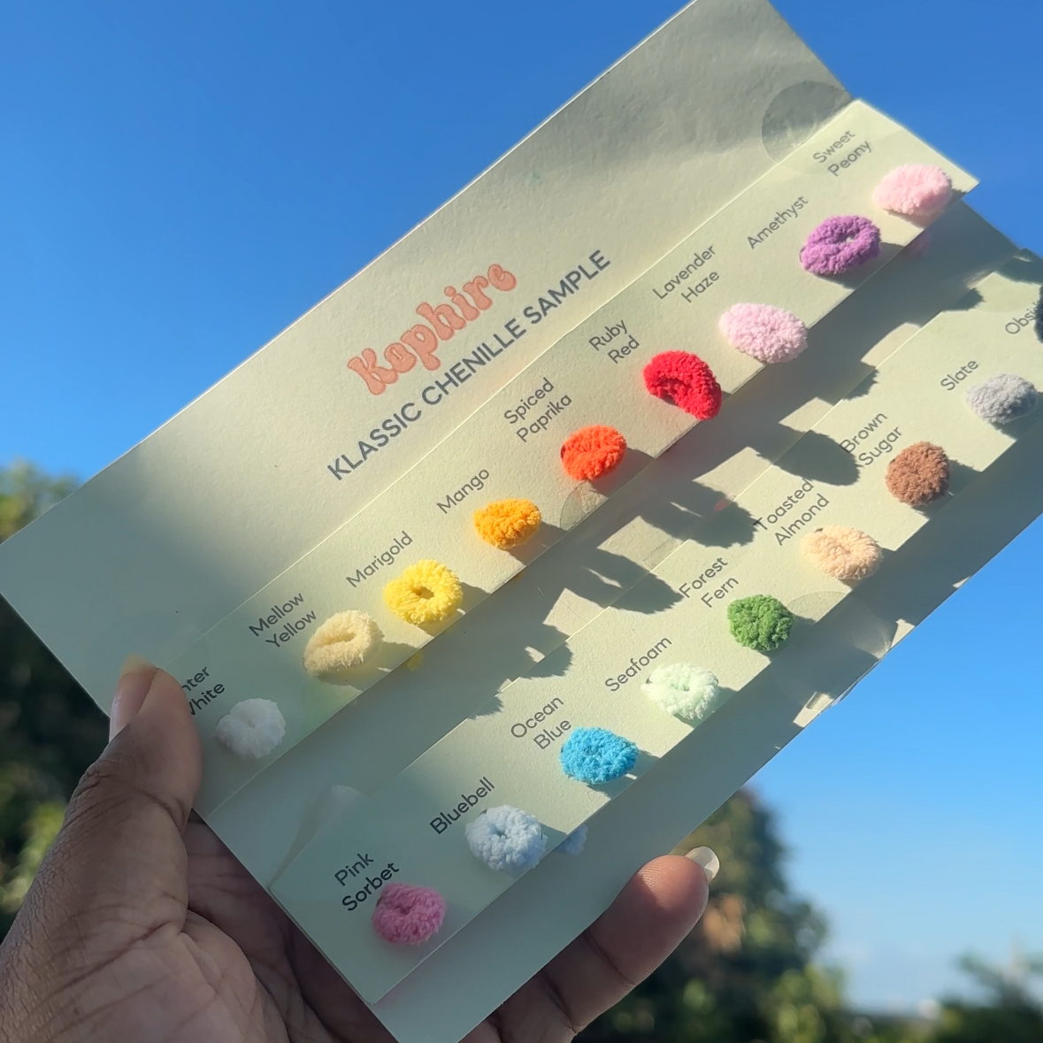 Klassic Chenille Sample Cards